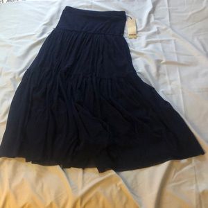 Navy Fuzzi Peasant Skirt